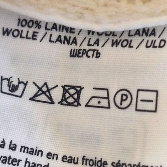 NOTSHY Cashmere France Sweater Jumper Nupp Stitch Cable Knit Cream L Relaxed Fit - Picture 14 of 16